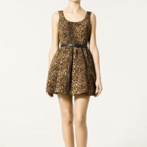 NWT Zara Leopard Party Dress